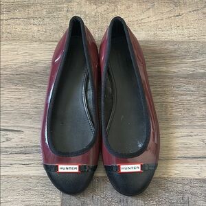 Hunter Women's Burgundy Ballet Flats